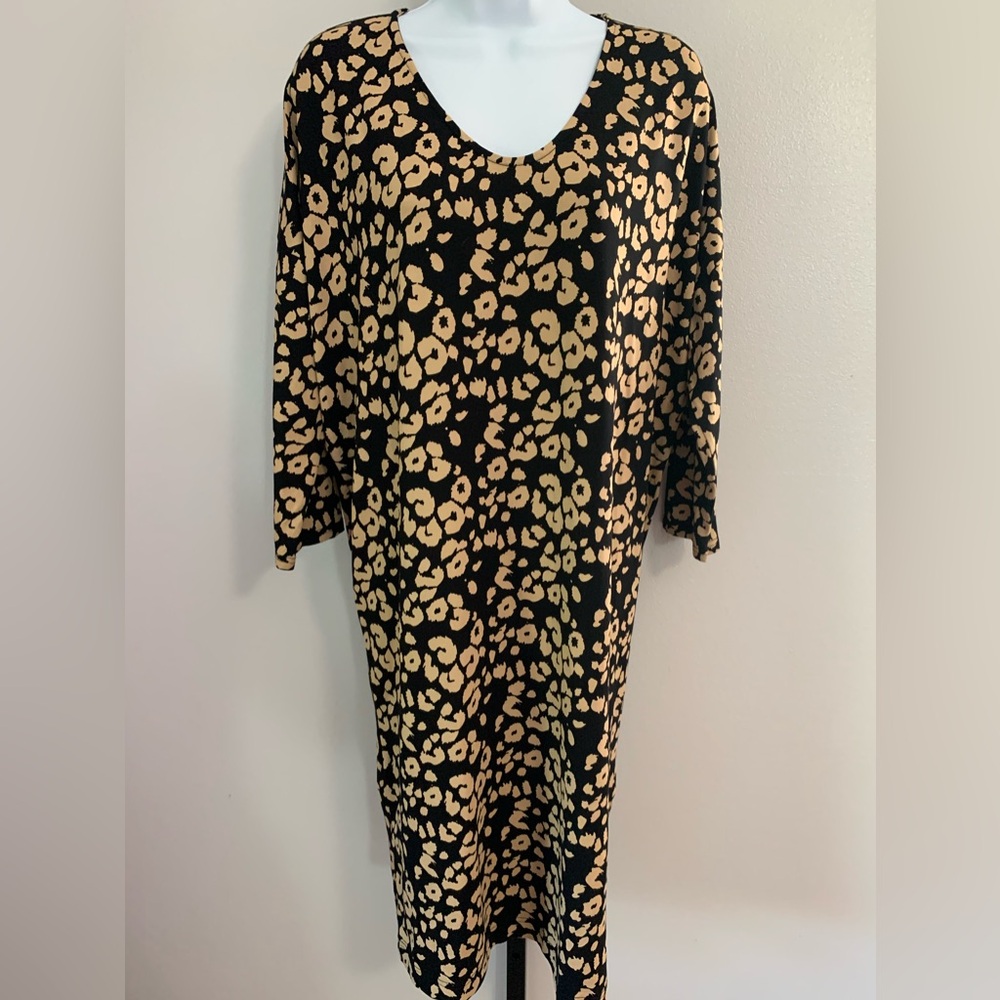 Masai Black and Tan Animal Print Dress